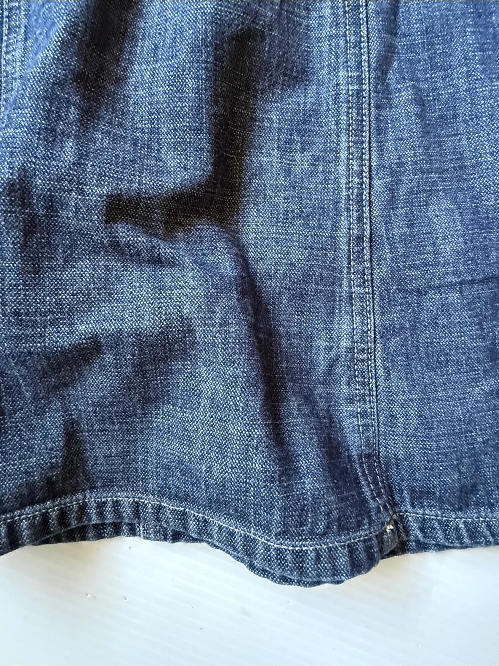 Liz Claiborne Dark Denim Maxi Skirt Wide Waistband Side Zipper